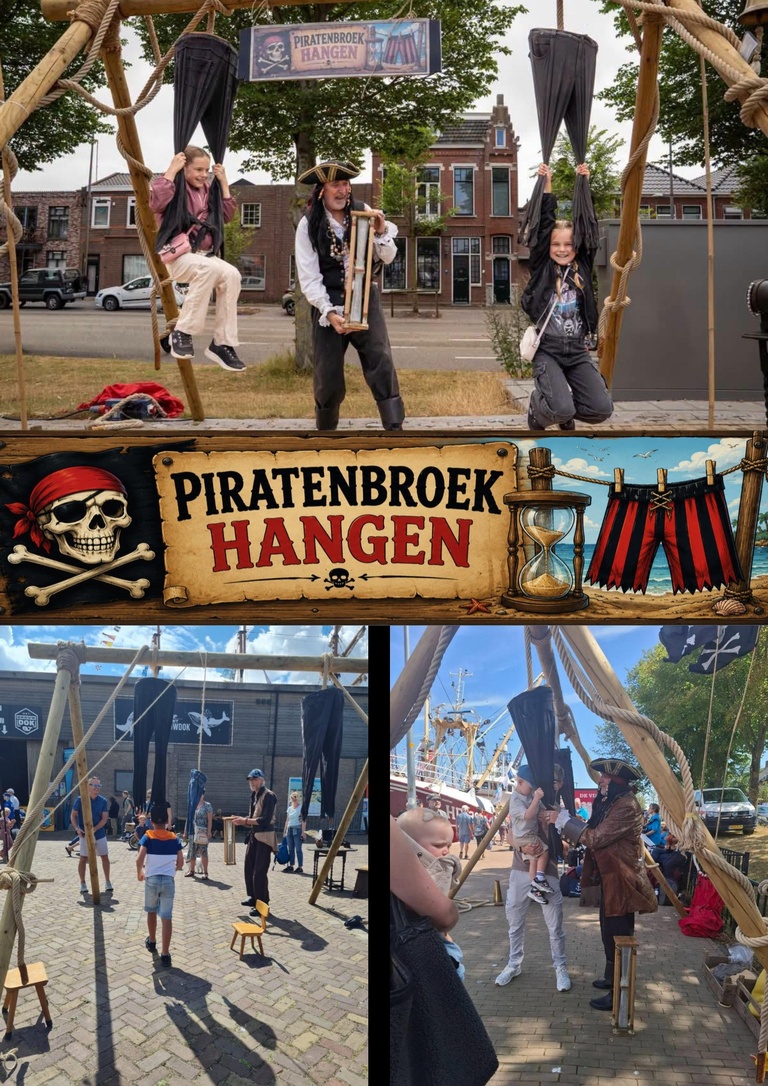 Piratenbroek hangen
