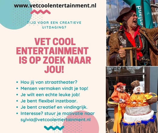 Vet Cool Entertainment vacature # leuke job # droombaan